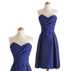 Elegant Sweetheart Sleeveless Knee Length Taffeta Cocktail Dresses