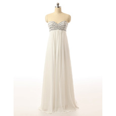 Empire Sweetheart Floor Length Chiffon Evening Dresses