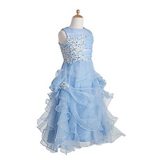 Floor Length Pick-Up Skirt Flower Girl Dresses