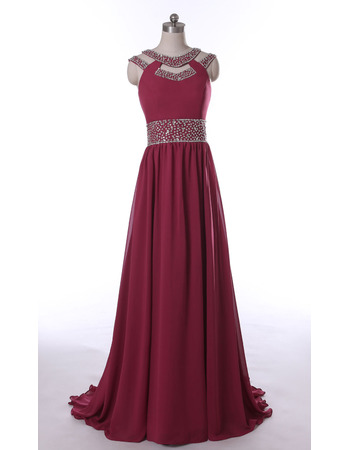 Sweep Train Chiffon Evening/ Prom/ Formal Dresses