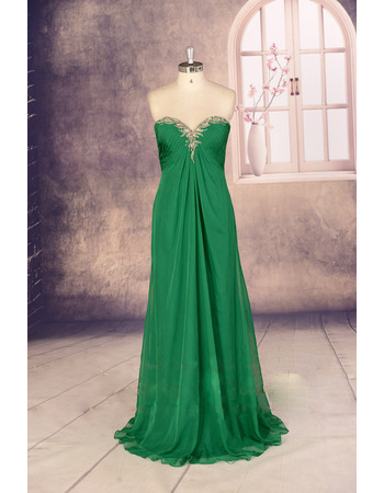 Empire Sweetheart Long Chiffon Evening/ Prom Dresses