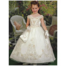 Inexpensive Adorable Ball Gown Off-the-shoulder First Communion Dresses