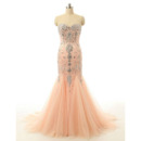 Sexy Mermaid Sweetheart Long Chiffon Tulle Evening/ Prom Dresses