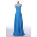 Inexpensive Sweetheart Floor Length Chiffon Beaded Bodice Evening Dress