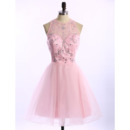 Custom A-Line Sleeveless Short Organza Junior Homecoming Dresses