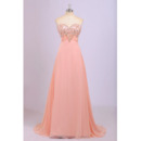 Custom Empire Sweetheart Floor Length Chiffon Evening Dresses